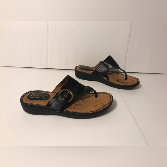 Born Concept black slide on Thong sandals size 7 - Picture 1 of 12